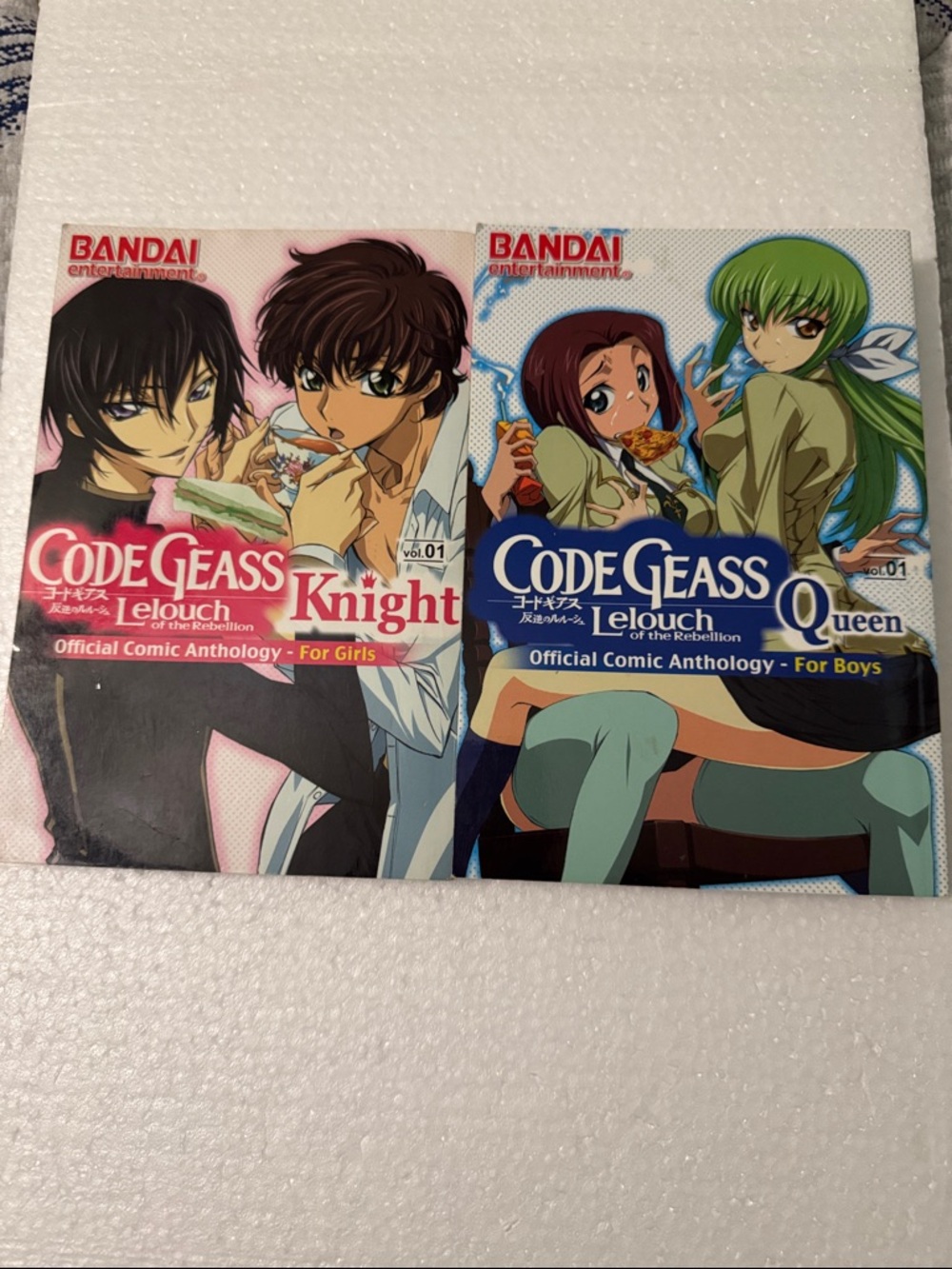 Code Geass Official Comic Anthology Pair - Knight & Queen Covers